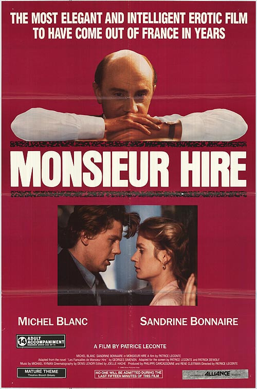 Monsieur Hire movie poster