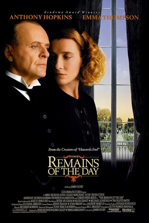 The Remains of the Day movie poster