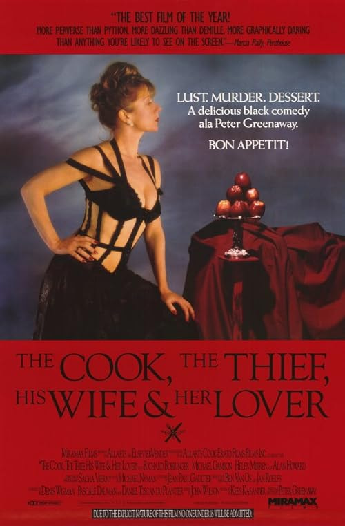 The Cook, the Thief, His Wife & Her Lover movie poster