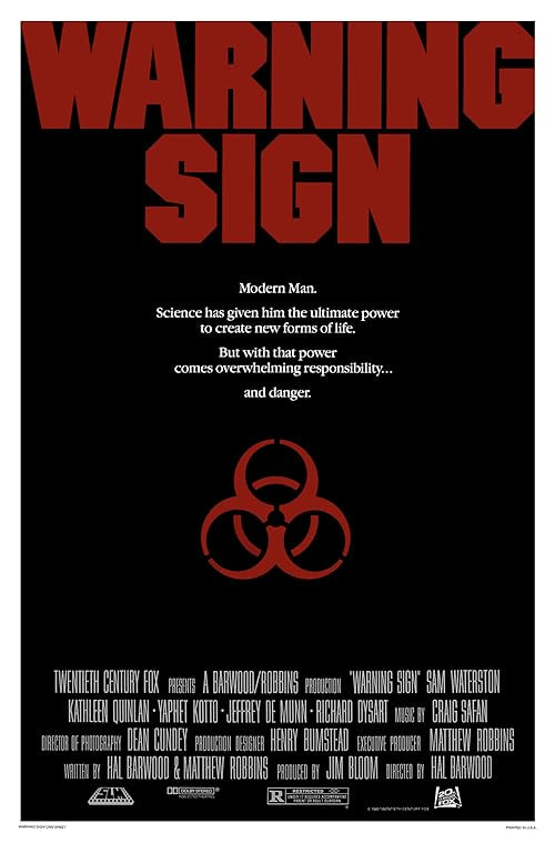 Warning Sign movie poster